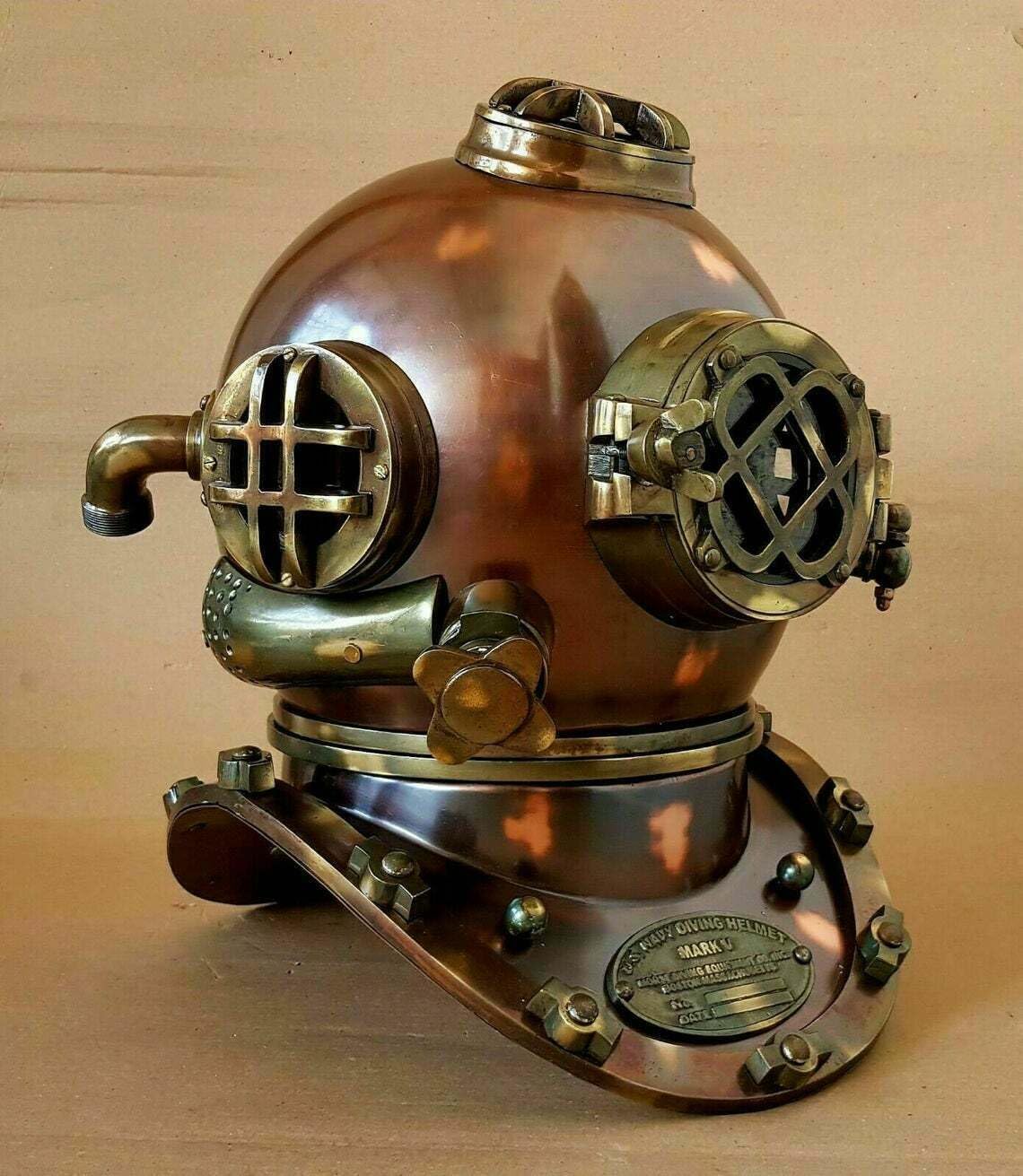 Royal Navy Diving Helmet ~ Anchor Engineering Diving Helmet ~ Marine Like Rare Antique Old Divers Helmet ~ Gift Items