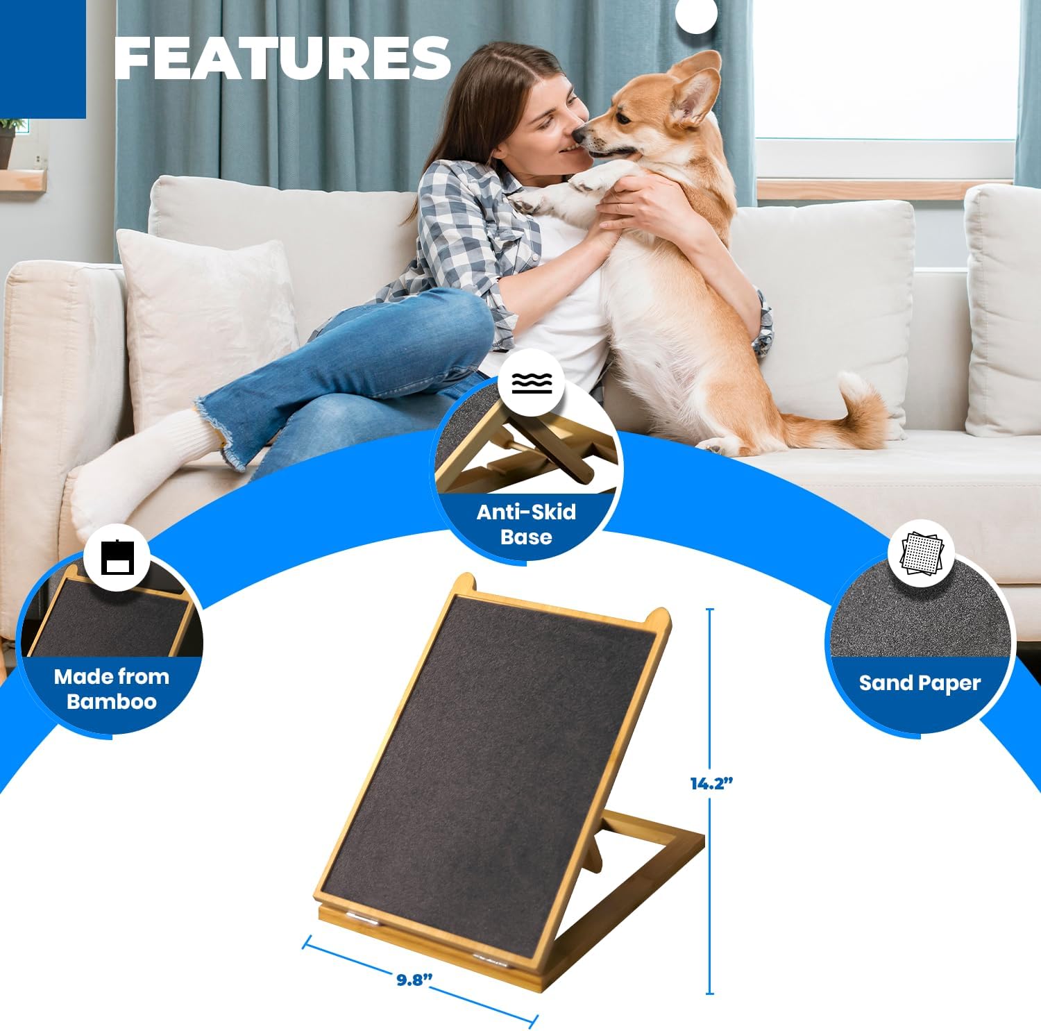 review | Dog Scratch Pad for Nails - Dog Nail File - Dog Nail Grinder - Dog Scratch Board - Nail Trimmer for Dog Anxiety - Stress Free Dog Nail Scratch Board…