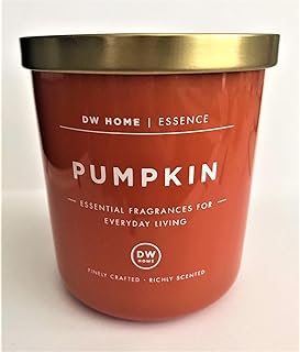 Richly Scented Candle Pumpkin in Medium Glossy Orange Jar with Lid, 9 Oz.