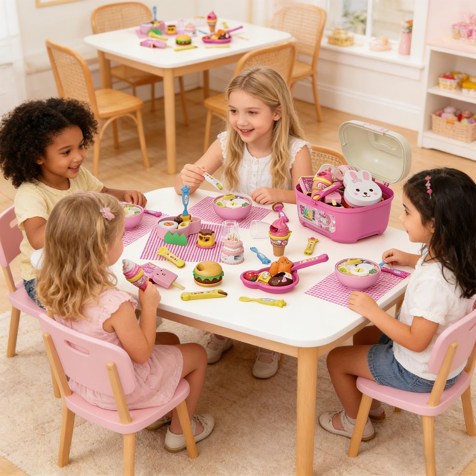 Generico Gioco Cibo per Alimentazione | Set Gioco Educativo Cibo Immaginario | Giocattoli per Festa del Tè della Principessa,Per bambine, cameretta, asilo, scuola materna, centri estivi,