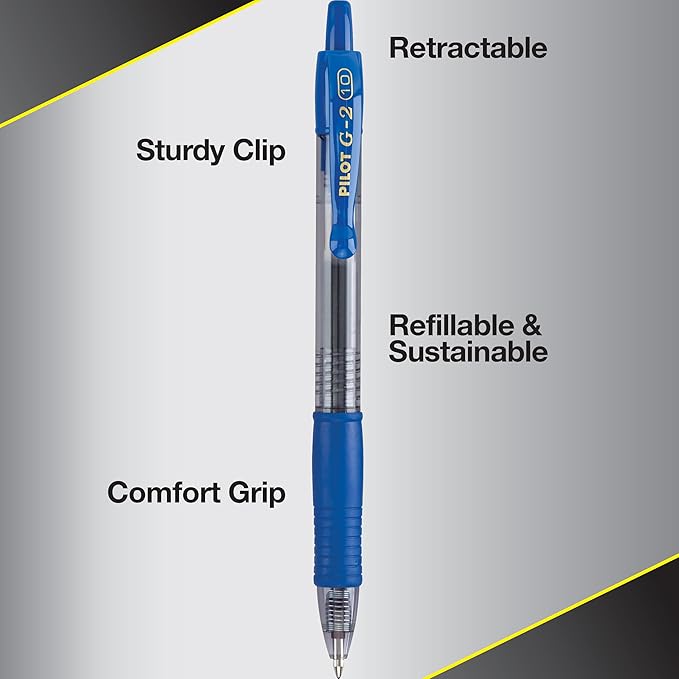 Pilot G2 Premium Gel Roller, Retráctil y Recargable, Punta 1 mm, Tinta Azul, 36 Unidades miniatura 4