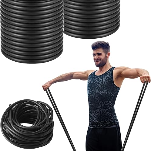 1 rollo de tubos de resistencia de látex, bandas de ejercicio de 50 pies, tubos de ejercicio para terapia física, pilates inferiores, entrenamientos