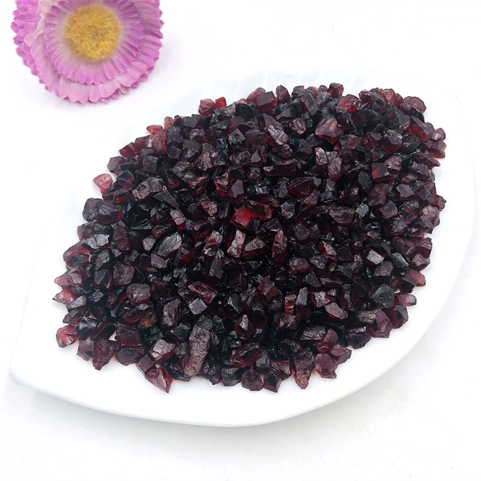 Granate Crudo a Granel de 100g, Grava, Cristal de Cuarzo en Bruto, Piedra Natural, espécimen de Roca, habitación, decoración del hogar, Acuario Inicio Colecciones
