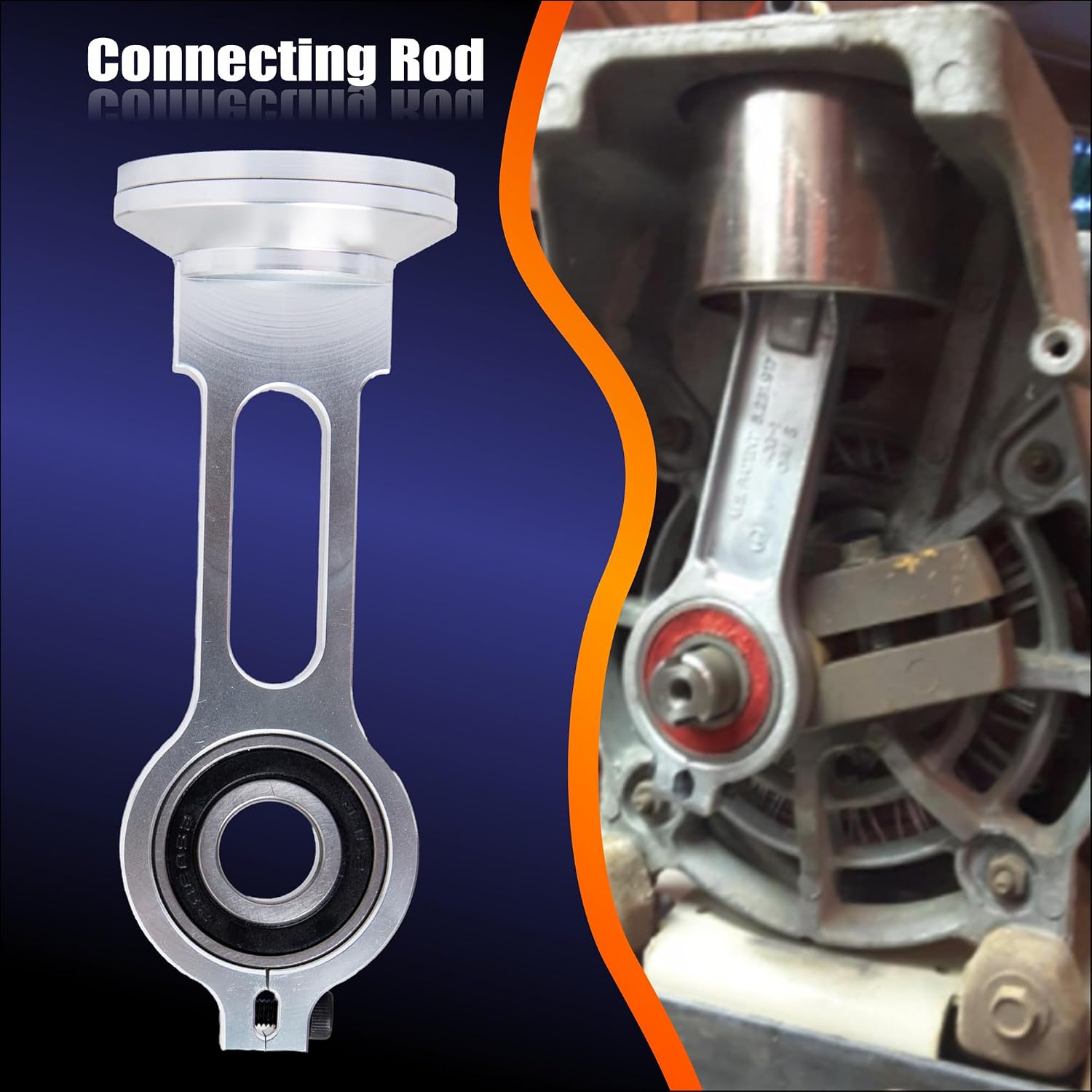 KK-4835 Compressor Piston Kit with Connecting Rod, Piston Bearing, Replacement for Sears Craftsman Porter Cable Dewalt Devildiss Oil Free Air Compressor Pump KK-4835 KK-5081 A02743