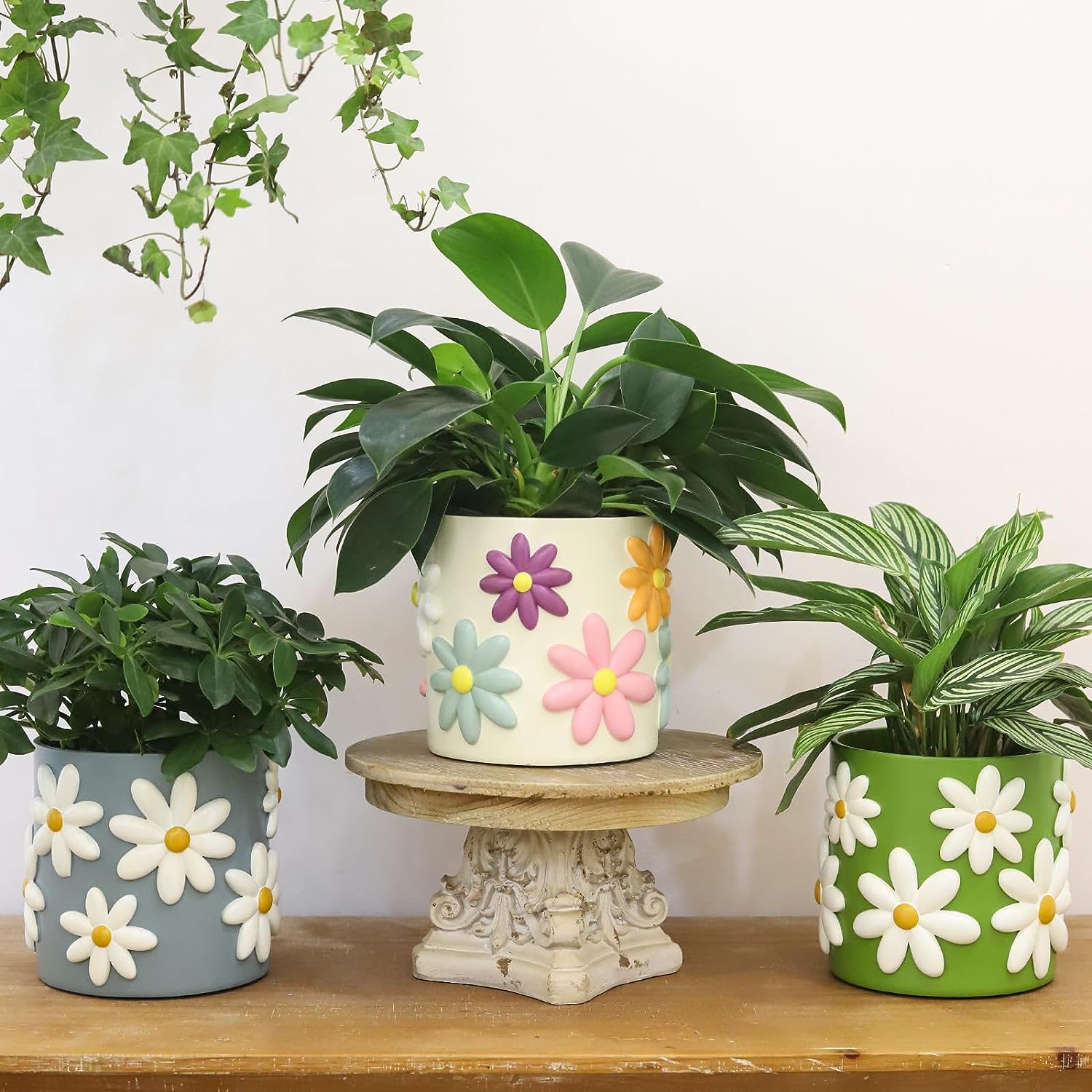 Amazon.com : GUGUGO 8 Inch Daisy Planters, Decorative Large Plant