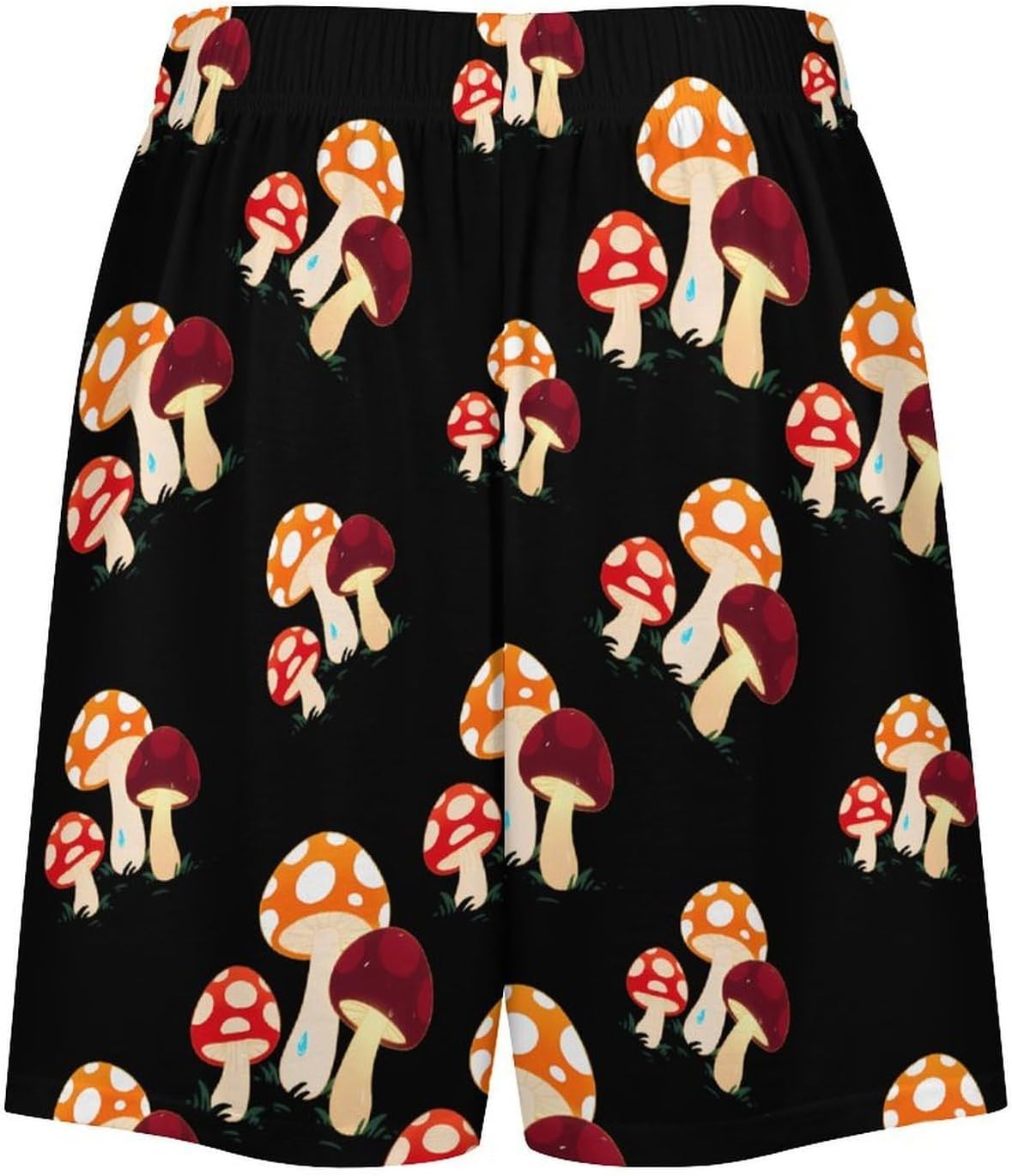 Whimsical Mushroom Men's Pajamas Shorts Casual Pajama Bottom Nightwear Pants Lounge Sleepwear