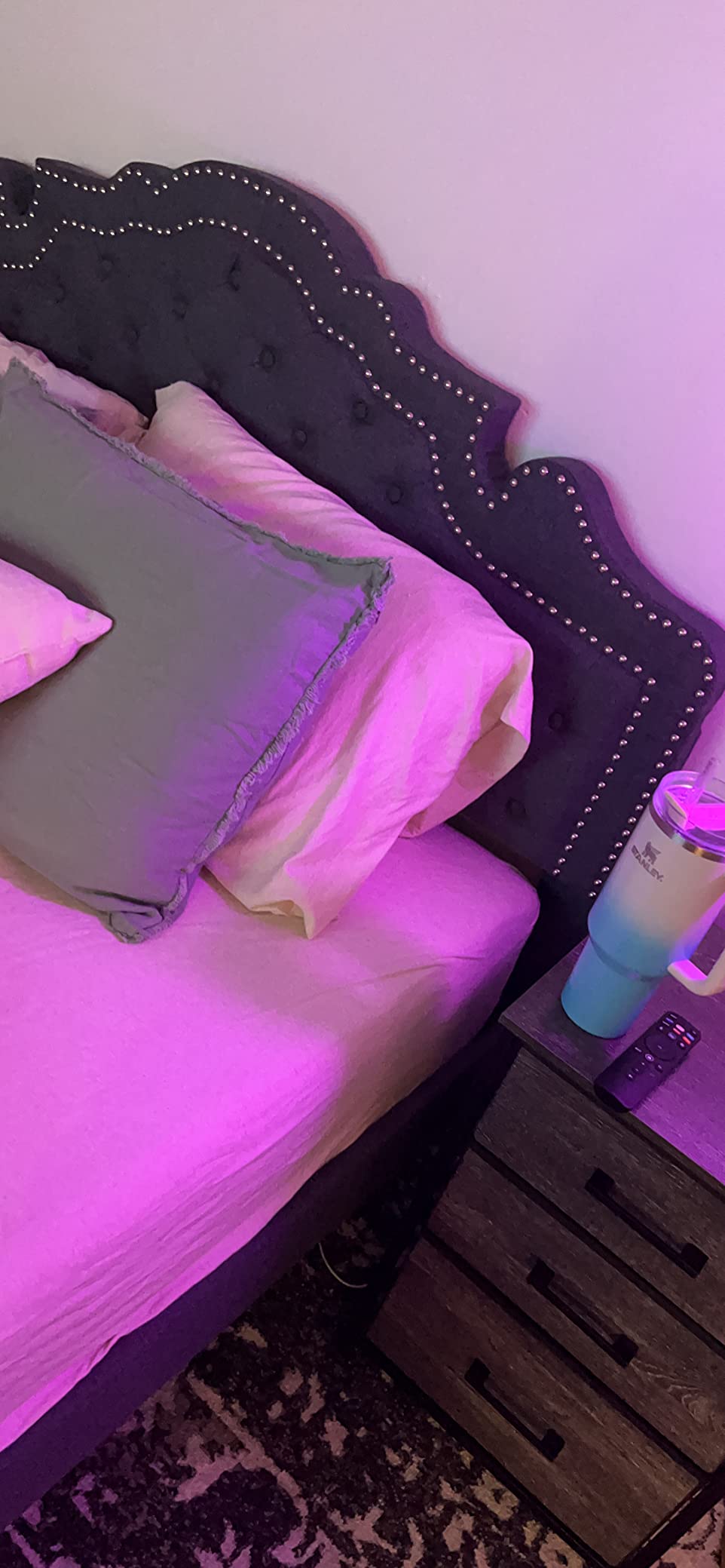 38/mo Finance Allewie Full Size Bed Frame with Adjustable Tiara