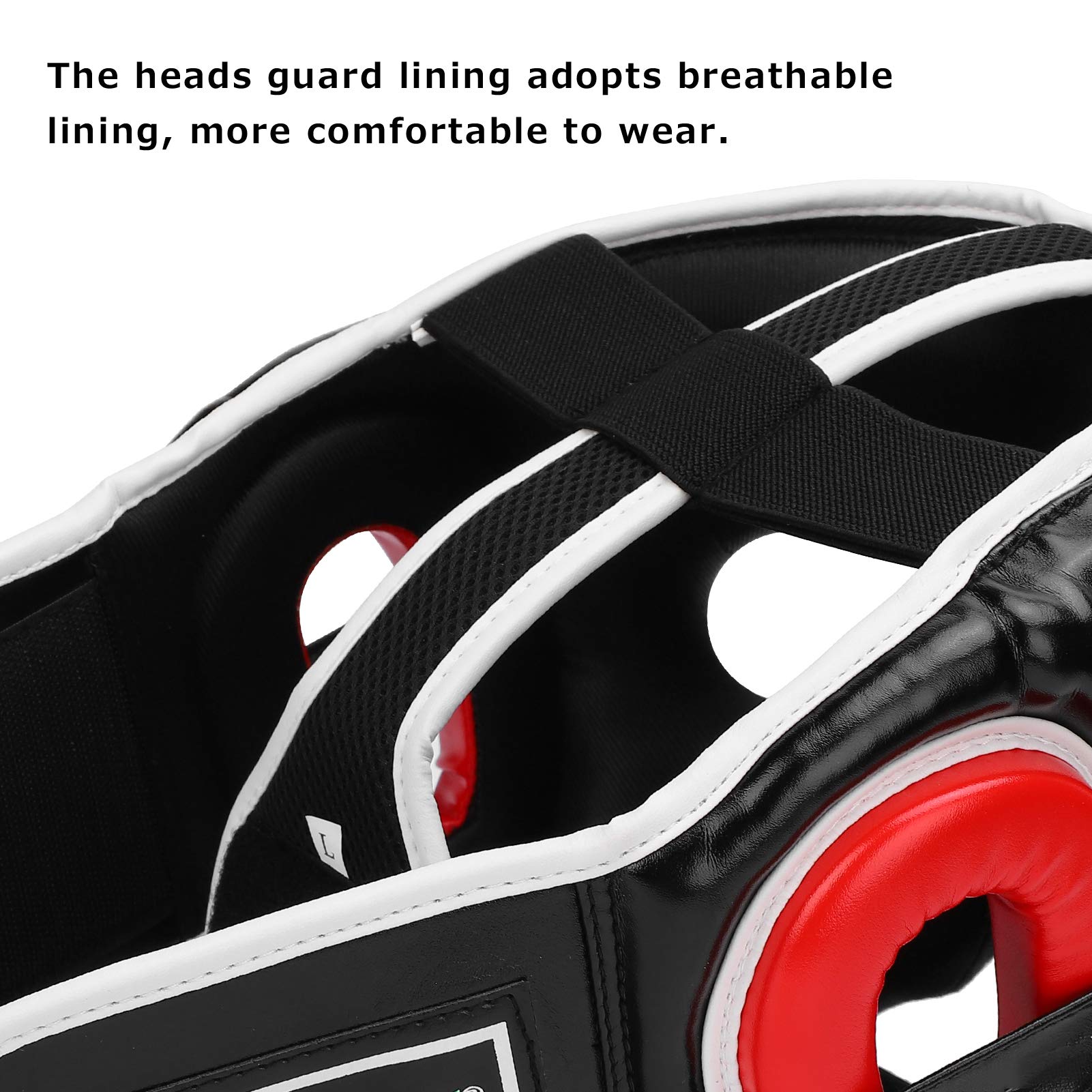 Kask bokserski, osłona twarzy, trening MMA, kickboxing, sparing, kask do sztuk walki, pogrubiony kask do Muay Thai Sparring Taekwondo, sprzęt treningowy dla dorosłych, czerwony