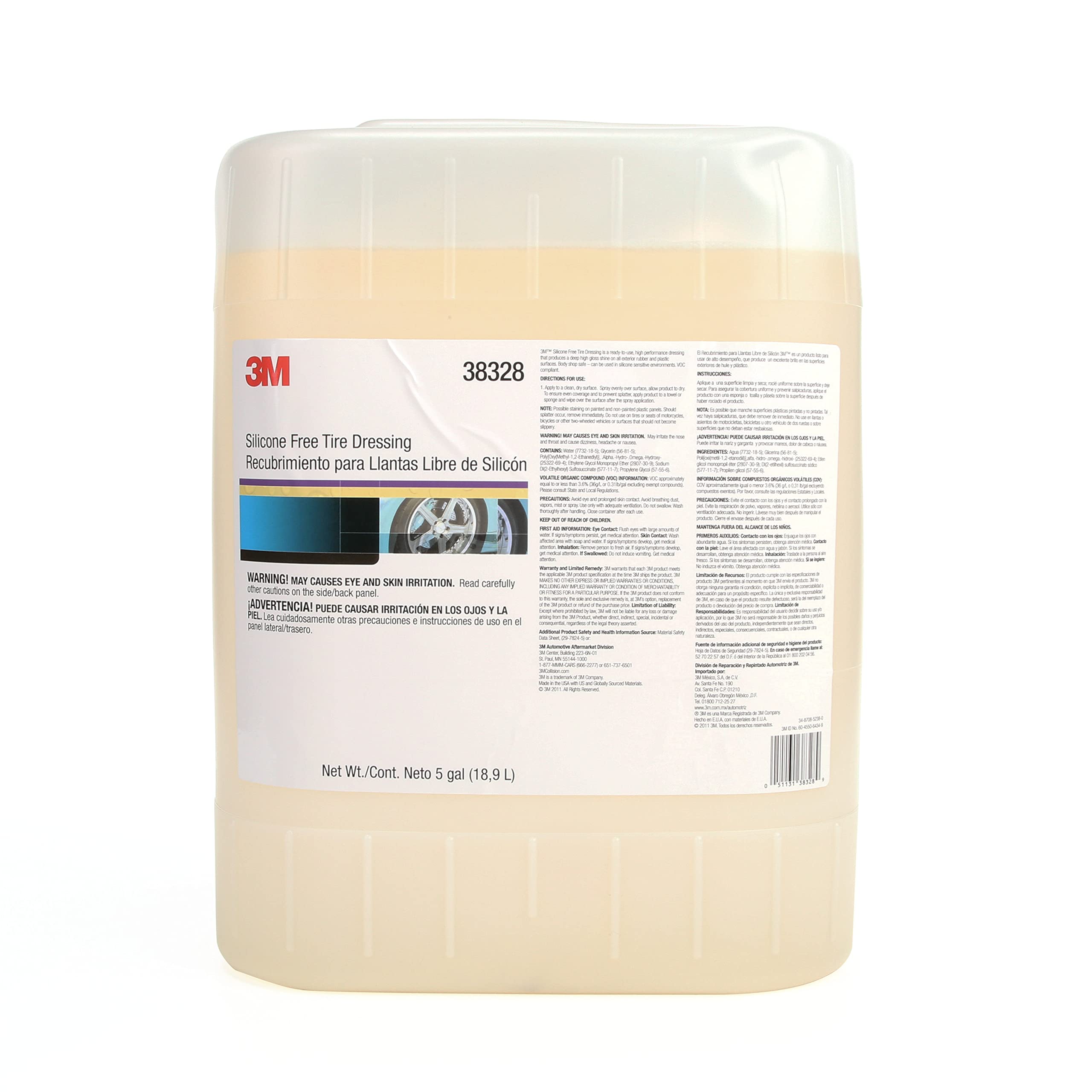 3M Silicone Free Tire Dressing, 38328, 5 gal, 1 per case