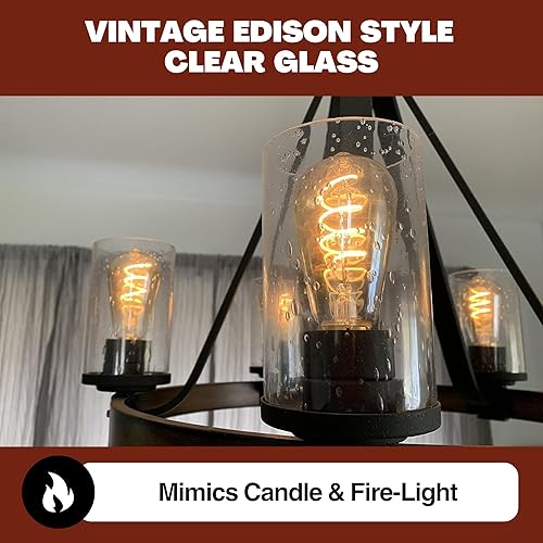 Miniatura 3 de Norb COZY ST19 Bombillas LED  Vidrio transparente de estilo vintage 4W, luz de vela, regulable, base E26 estándar  Luz cálida, acogedora y relajante