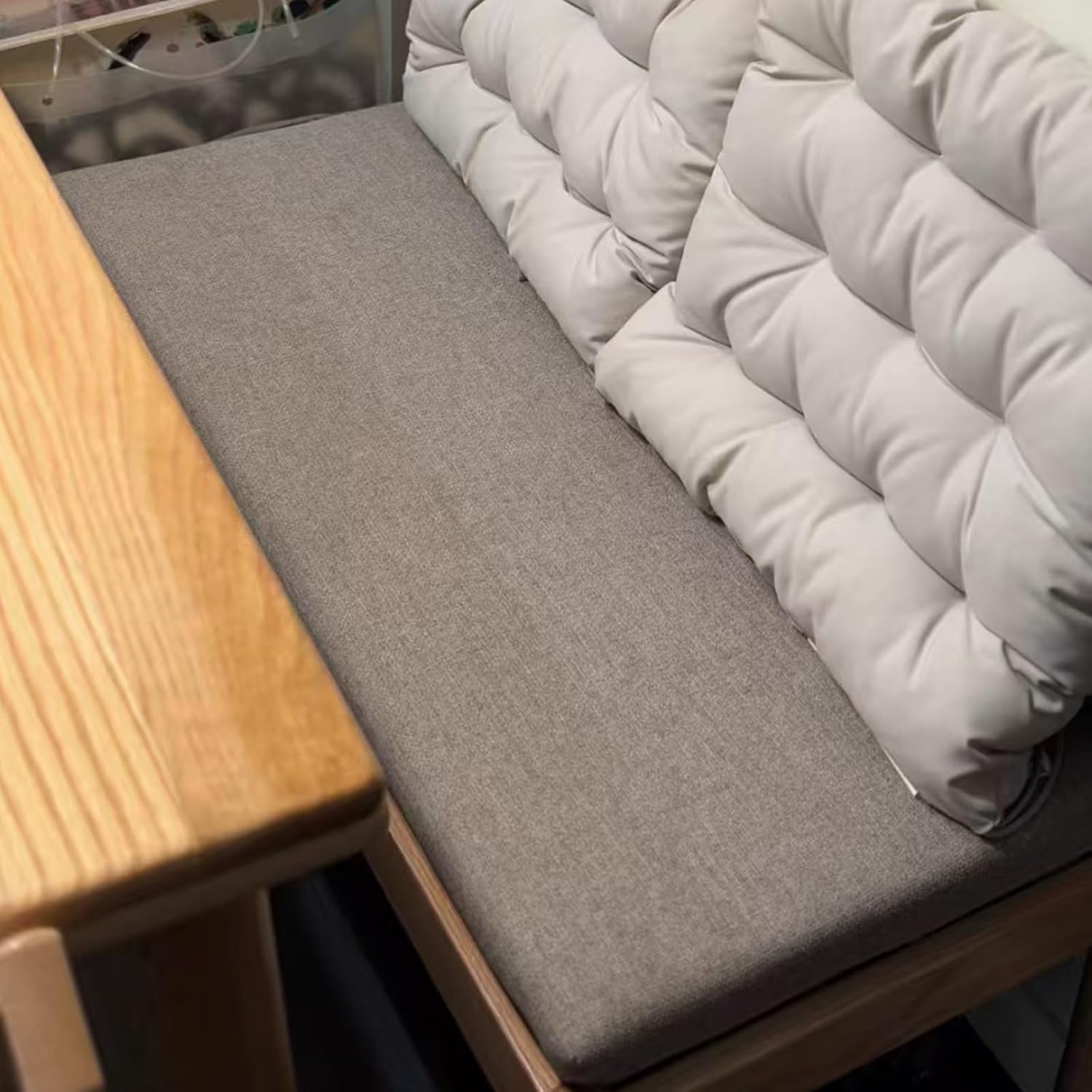 お昼寝マット 130x75x3cm ジッパー付き・耐候性 茶色(棕色) 厚み 3cm ウェアラブル軽量 屋外スイング・ブランコ用 滑