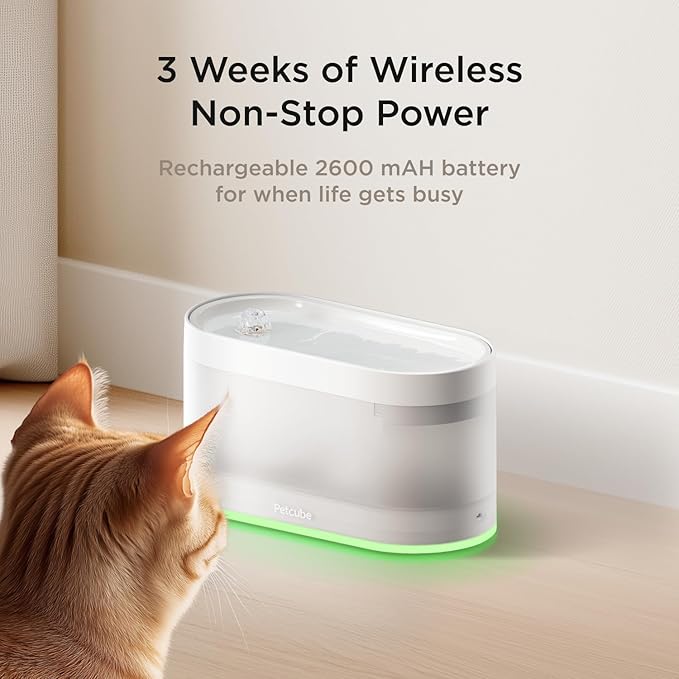 Petcube Fuente de Agua con Cuenco de Cerámica + 3 Filtros miniatura 4