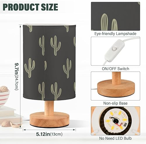 Miniatura 3 de Nightstand Lamp Light Table Lamp for Small Spaces Western Cactus Plant Boho Mexicana Night Lights for Kids Kitchen