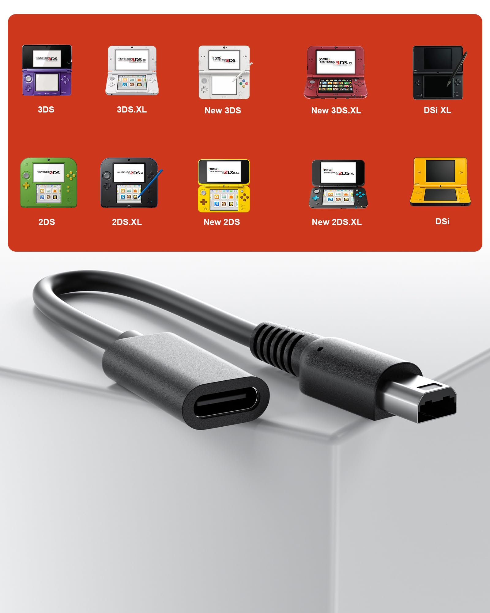 Amazon.co.jp: 3DS 充電器 USB Type-C変換ケーブル 充電用 3DS／2DS