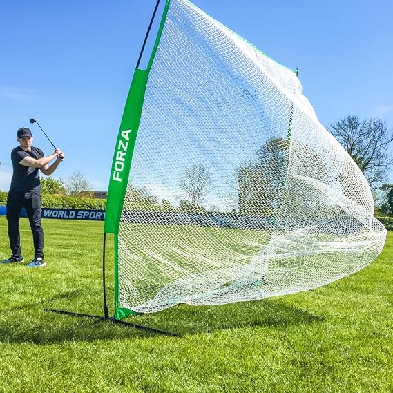 FORZA Portable Garden Golf Net 7ft x 7ft – Durable Pop-Up Net for Home Practice – Versatile for Multiple Ball Sports – Easy Assembly with Carry Bag