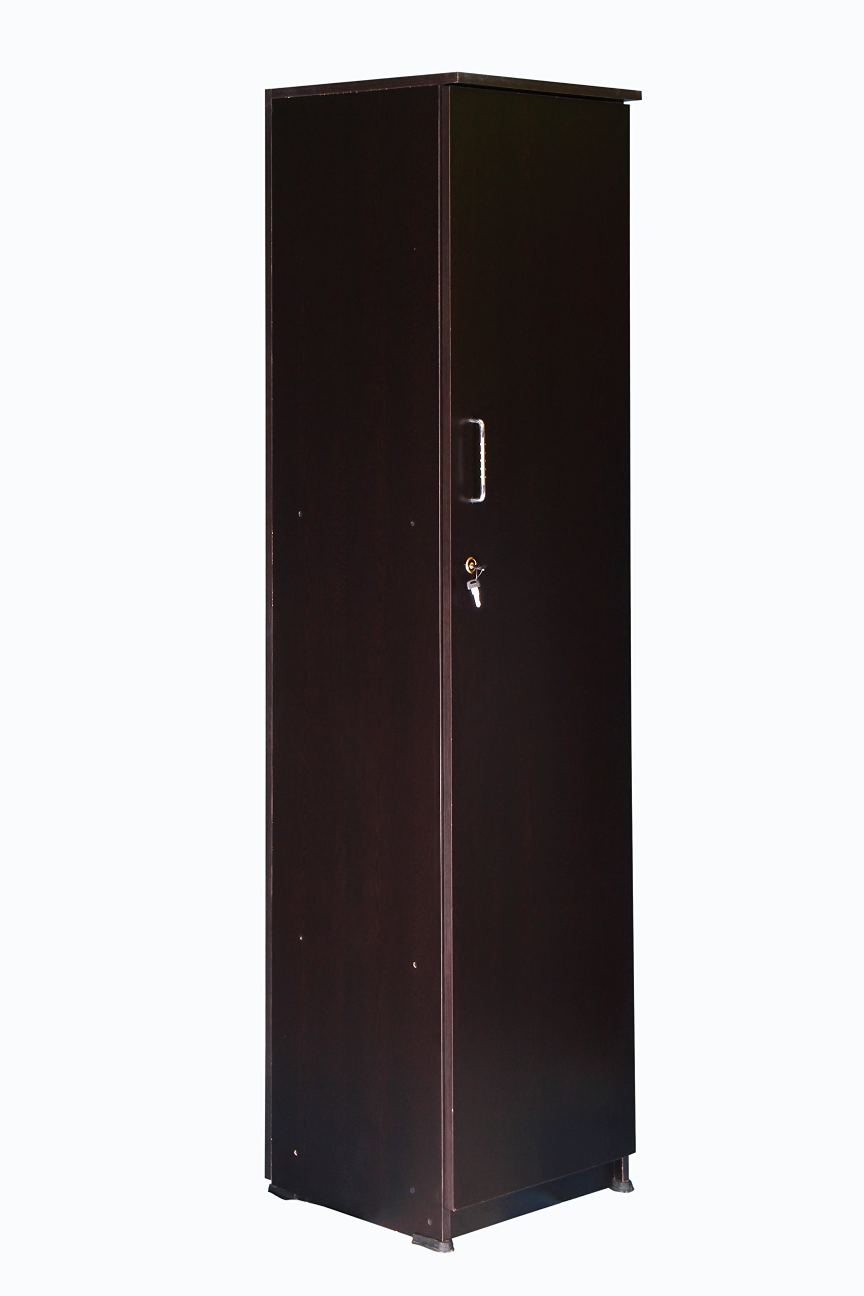 Joy's Furnitures Wood Wardrobe Black , 1 Door-image-20