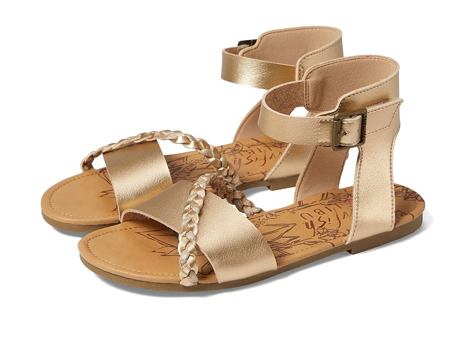 Blowfish Malibu Kids Sabar-K (Little Kid/Big Kid) (Karat Gold/Gold) Girl's Shoes INTERNATIONAL SHIPPING