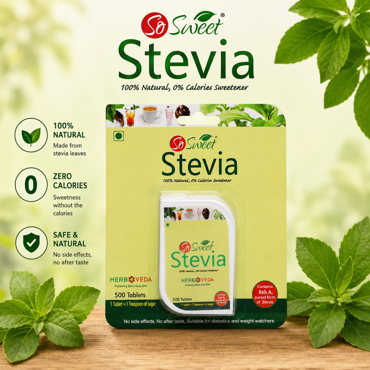 So Sweet Stevia Tablets 500 + Xylitol Powder 250g Sugar Free 100% Natural Sweetener-Pack of 2 — Amazon image 7