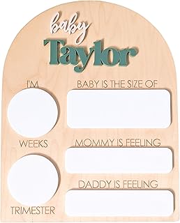 Personalized Pregnancy Milestone Signs Week by Week, Pregnancy Timeline Dry Erase Board, Mom to Be Gifts for 1st Time Mom