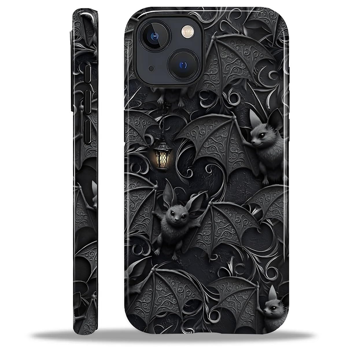 for iPhone 14 Plus Case for Women Girl Men Boy, Compatible with MagSafe, Shockproof Soft Silicone & Hard PC Shell Protective Case for iPhone 14 Plus - Gothic Look Bat Dark Aesthetic Gothic Look Bat Dark Aesthetic IPhone 14 Plus