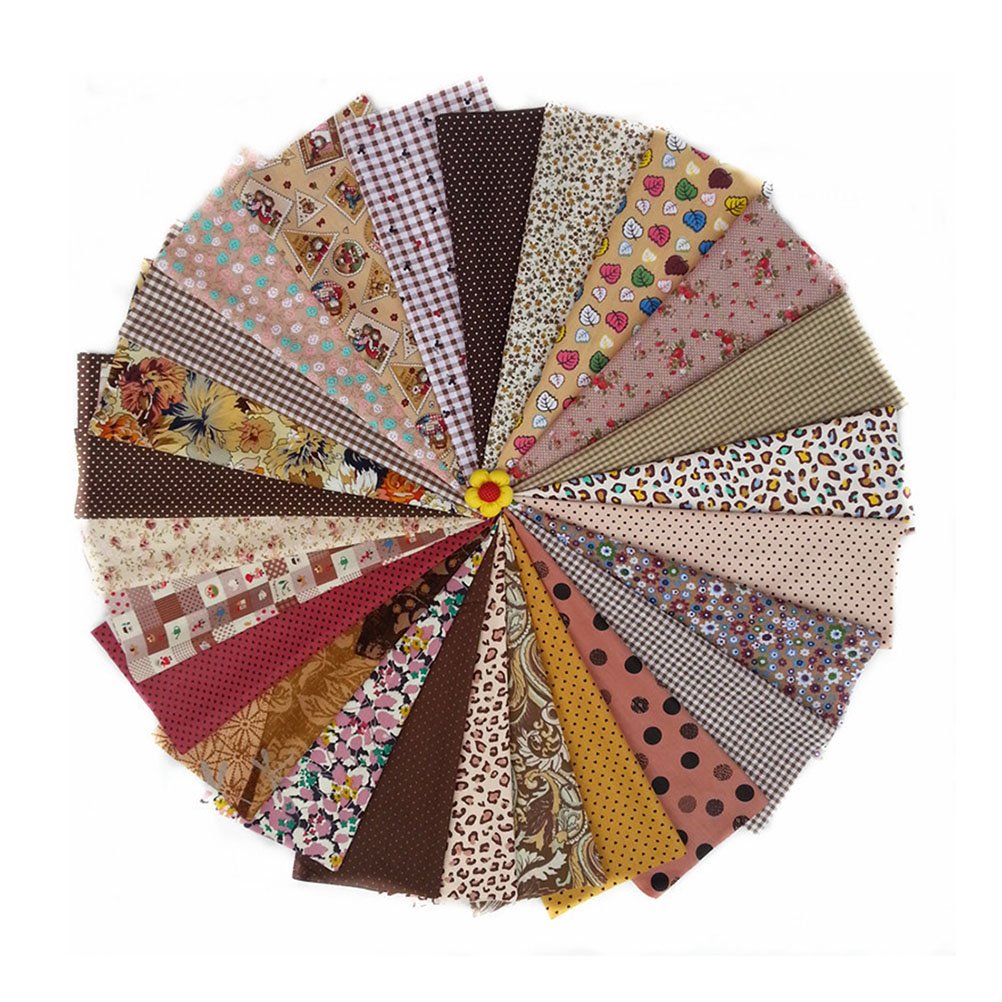 malinkCotton Fabric Quilting Fabric Bundles Sewing Patchwork Cloths DIY Craft,25pcs