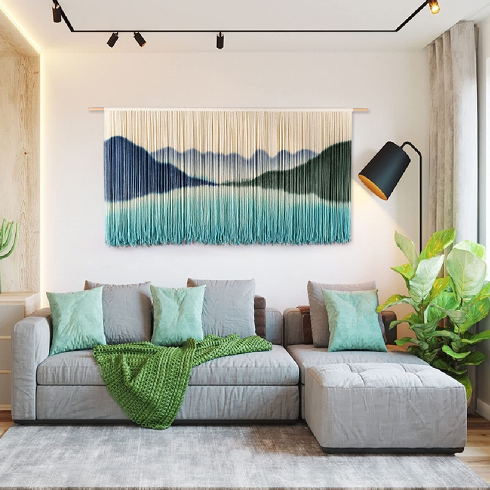 YXZN Tapiz De Cuerda De Algodón Trenzado a Mano, Tapiz De Pared para La Decoración De La Casa del Salón De La Habitación