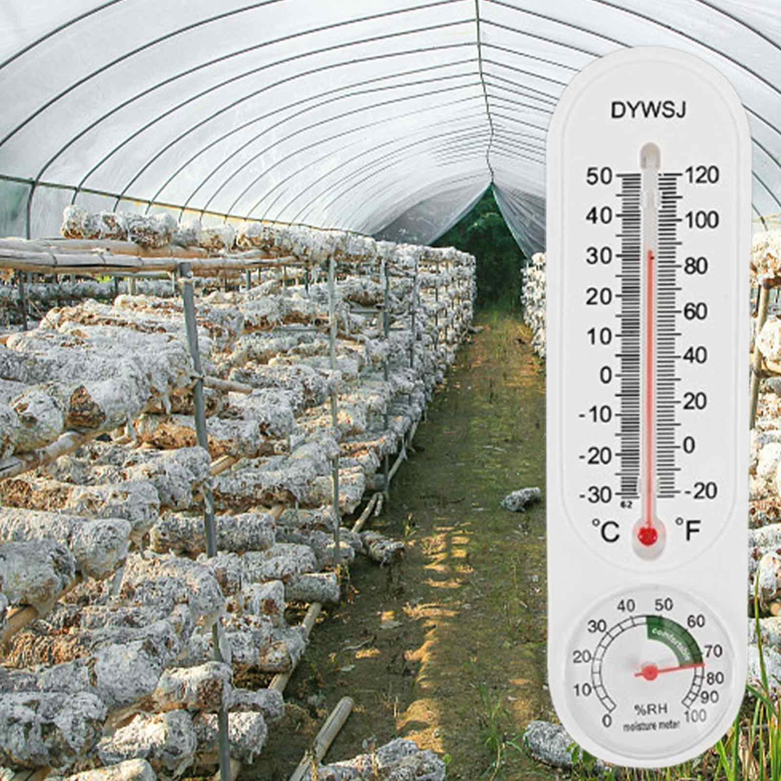 Greenhouse Thermometer - Portable Room Thermometer Humidity | Easy To Use Room Thermometer Indoor | 2-in-1 Gauge Meter With Fahrenheiit/Celsius | Gauge Supplies For Field, Garden, Humidors, Greenhouse