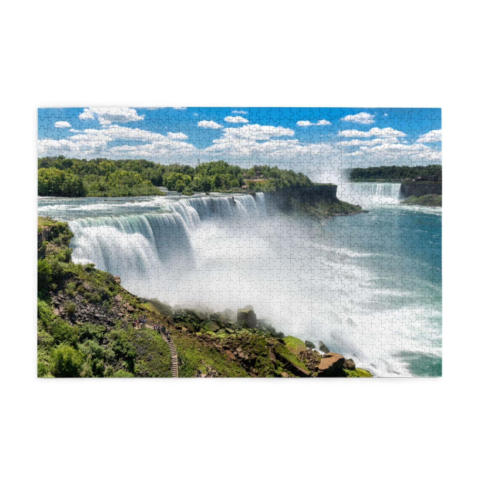 Niagara Falls Jigsaw 1000 Pieces Puzzle for Adults - Educational Fun Games Or Toys for Elders and Friends - Scenic Series 19.7 * 29.5 Inches