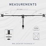VIVO Telescoping Triple Monitor Desk Mount, Heavy Duty Flush-to-Wall Stand
