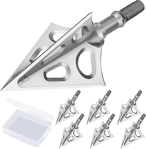 Cabezas anchas de tiro con arco de acero inoxidable de grano 100125 para ballesta recurvo arco y arco compuesto