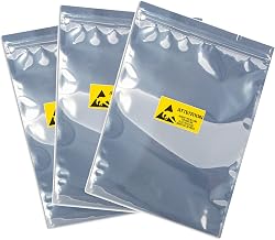 14pcs 11x15 inch Anti Static Bag with 14pcs Antistatic Labels, Static Free Bag for Electronics, Large Resealable Non Static Bags for Most of Computer Accessories
