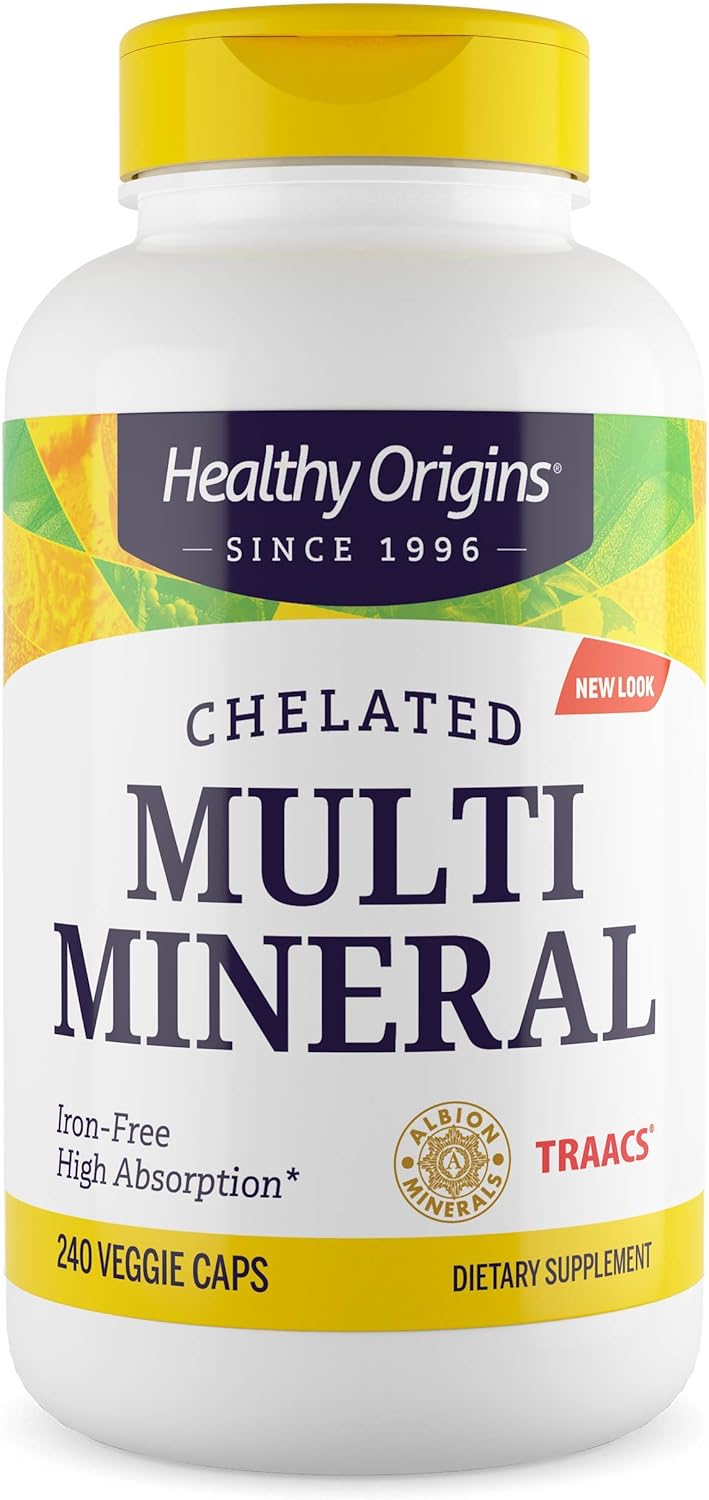 Healthy Origins Chelated Multi Mineral (featuring Albion Minerals), 240 Veggie Caps : Health & Household