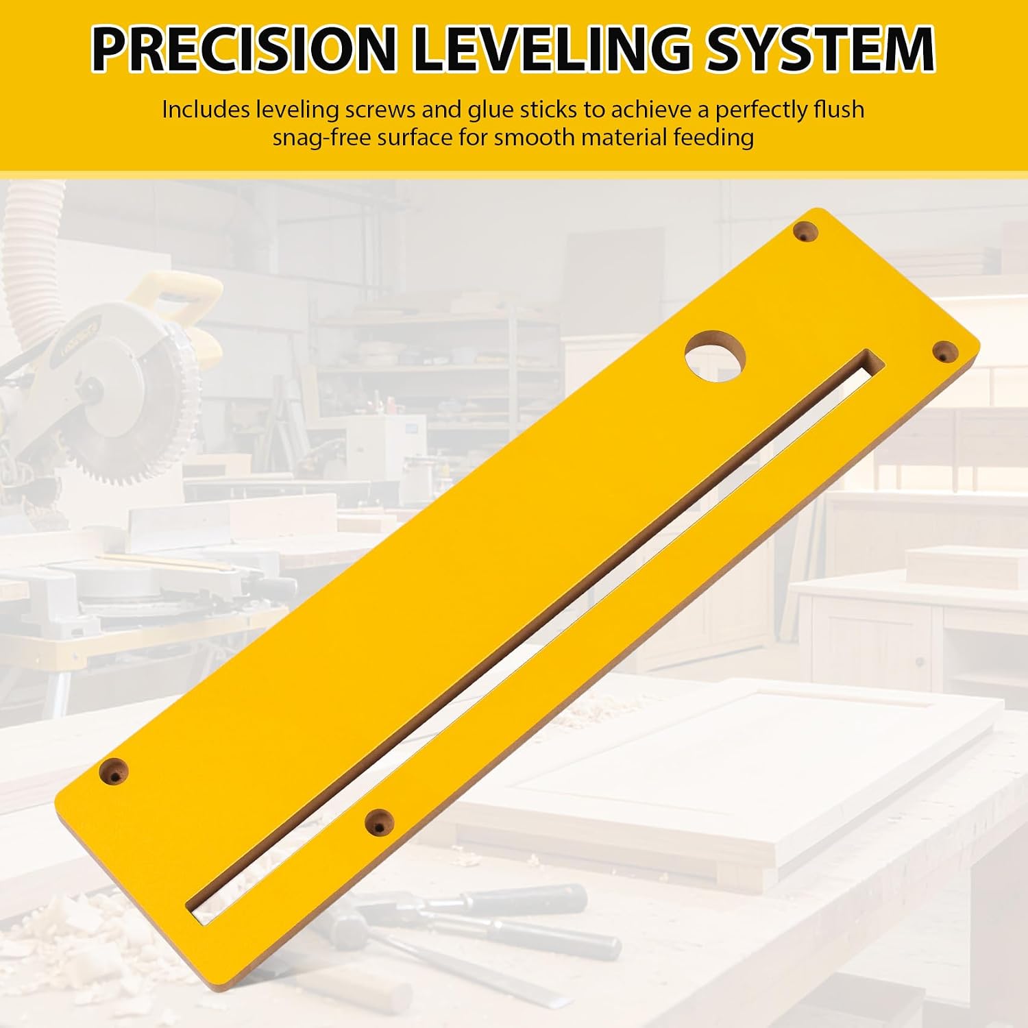 2 Pack Zero Clearance Insert for Ridgid Table Saw R4514, R4514T, R4518, R4518T, R4518NS, MDF Throat Plate Insert - Replaces Part 089240028701 with Adjustment Screws