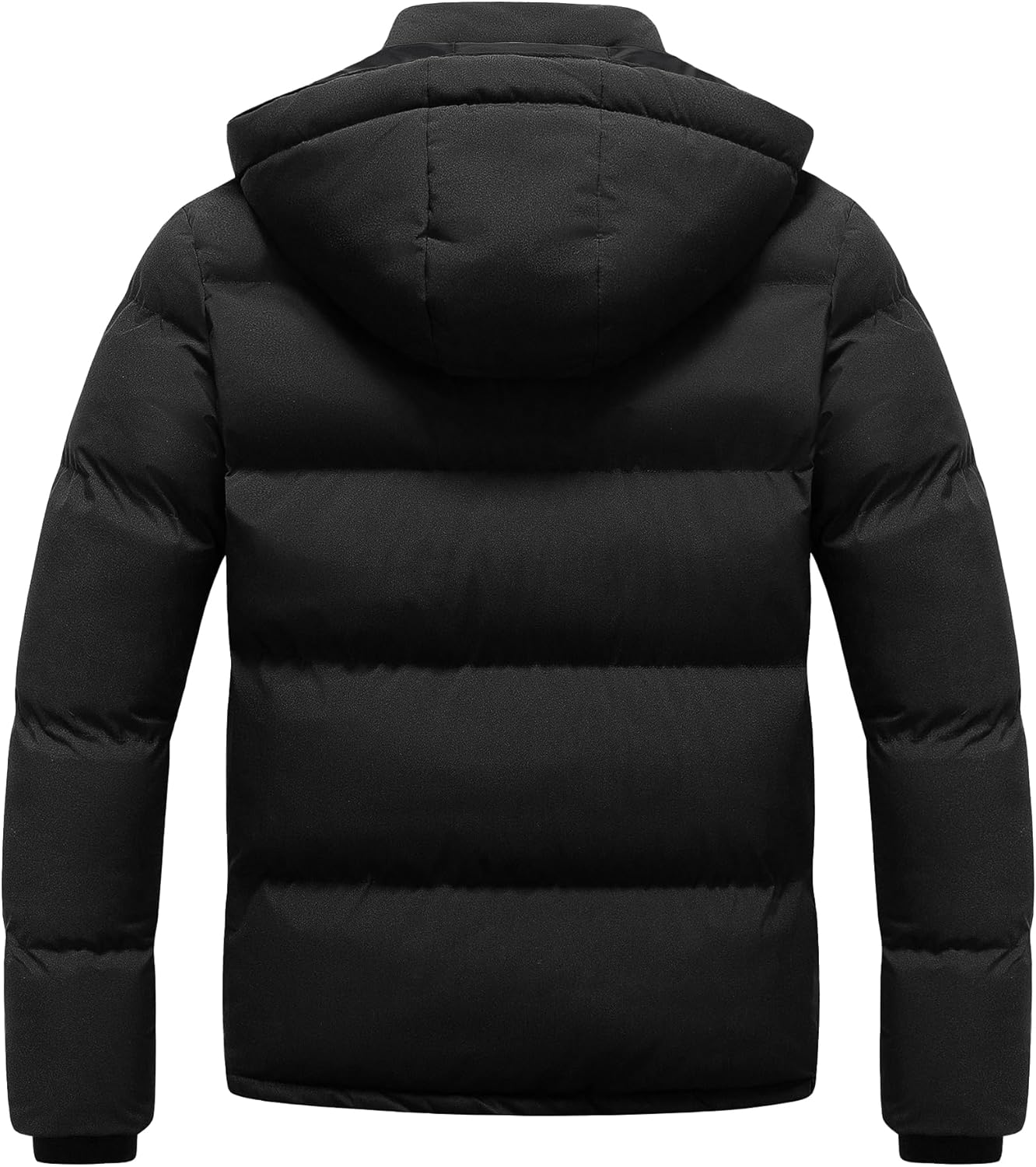 Chrisuno Men's Winter Coat Waterproof Warm Puffer Jacket Quilted Insulated Bubble Jackets with Hood - Image 2
