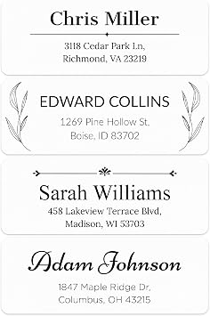 Personalized Return Address Labels, Custom Address and Name Mailing Labels for Envelopes, 1x2.6 Inches, Flat Sheet of 60-1200 Made in USA by My Sign Center -Plain