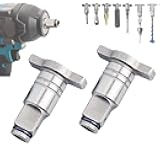 2 Pack Electric Wrench Conversion Head - 1/4’’ Hex Shank & Magnetic 1/2’’ Square Shaft Conversion Head for Impact Wrench Drill Socket Screwdriver Bits