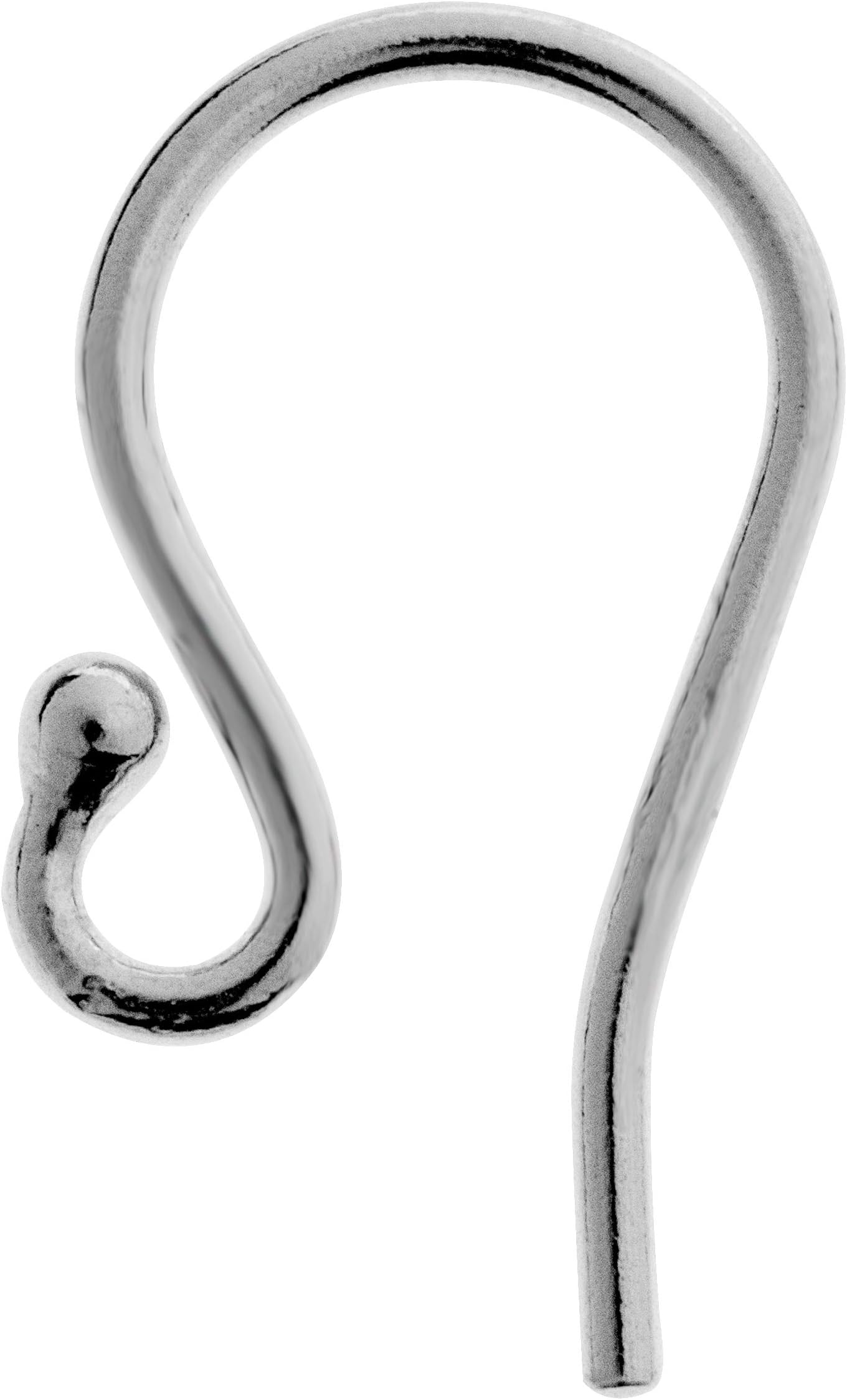 925 Sterling Silver Ear Wire Earwires Ball Dot French Hook Dangle Earring Connector (5 Pairs / 10 Pieces)
