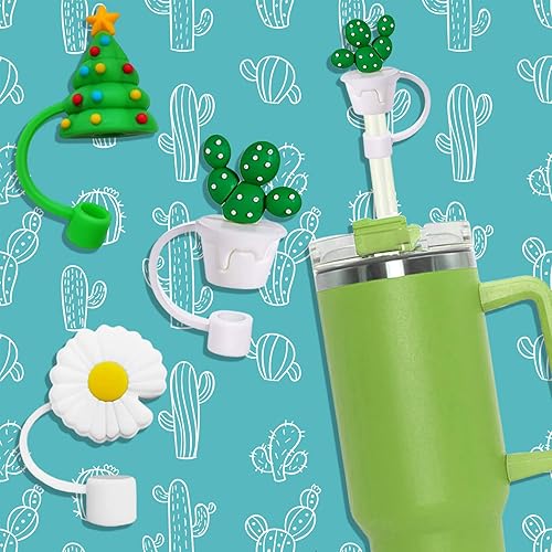 Miniatura 8 de Stanley - 3 fundas de popote Stanley de 0.4 pulgadas0.394 in, bonitas fundas de popote Stanley, protector de popote Stanley, fundas de popote