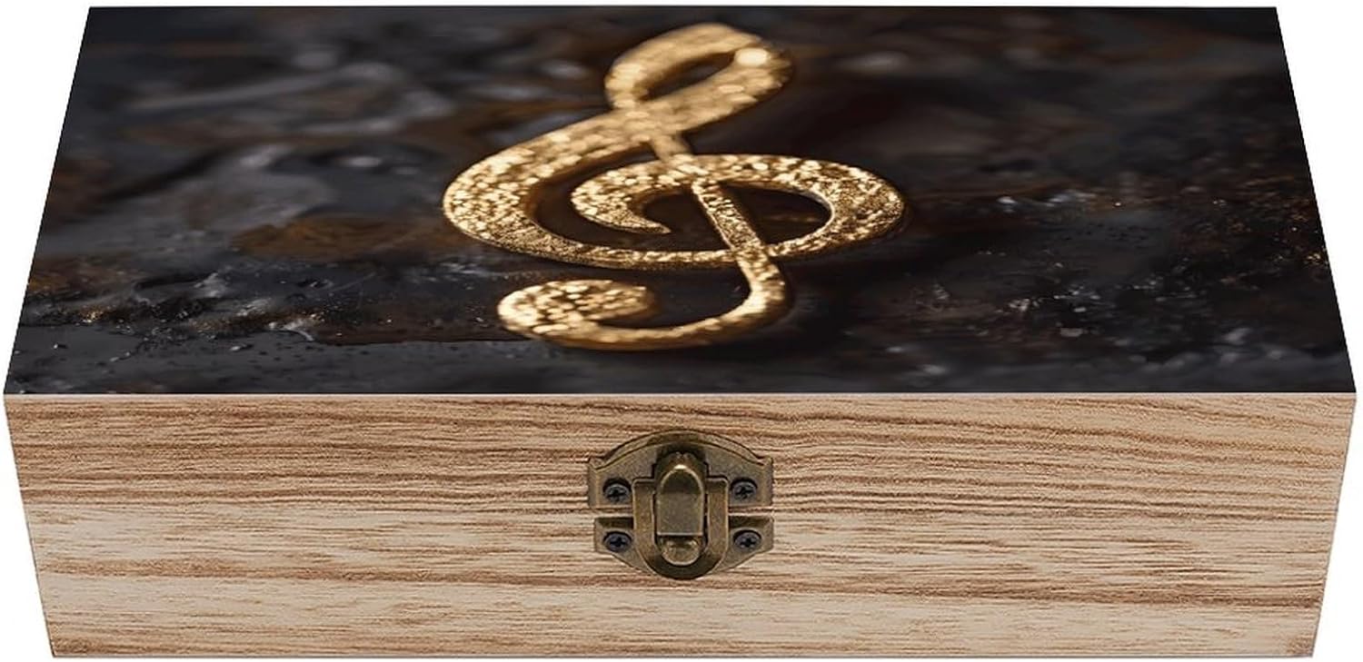 Wooden Keepsake Boxes with Hinged Lid, Vintage Wood Storage Boxes