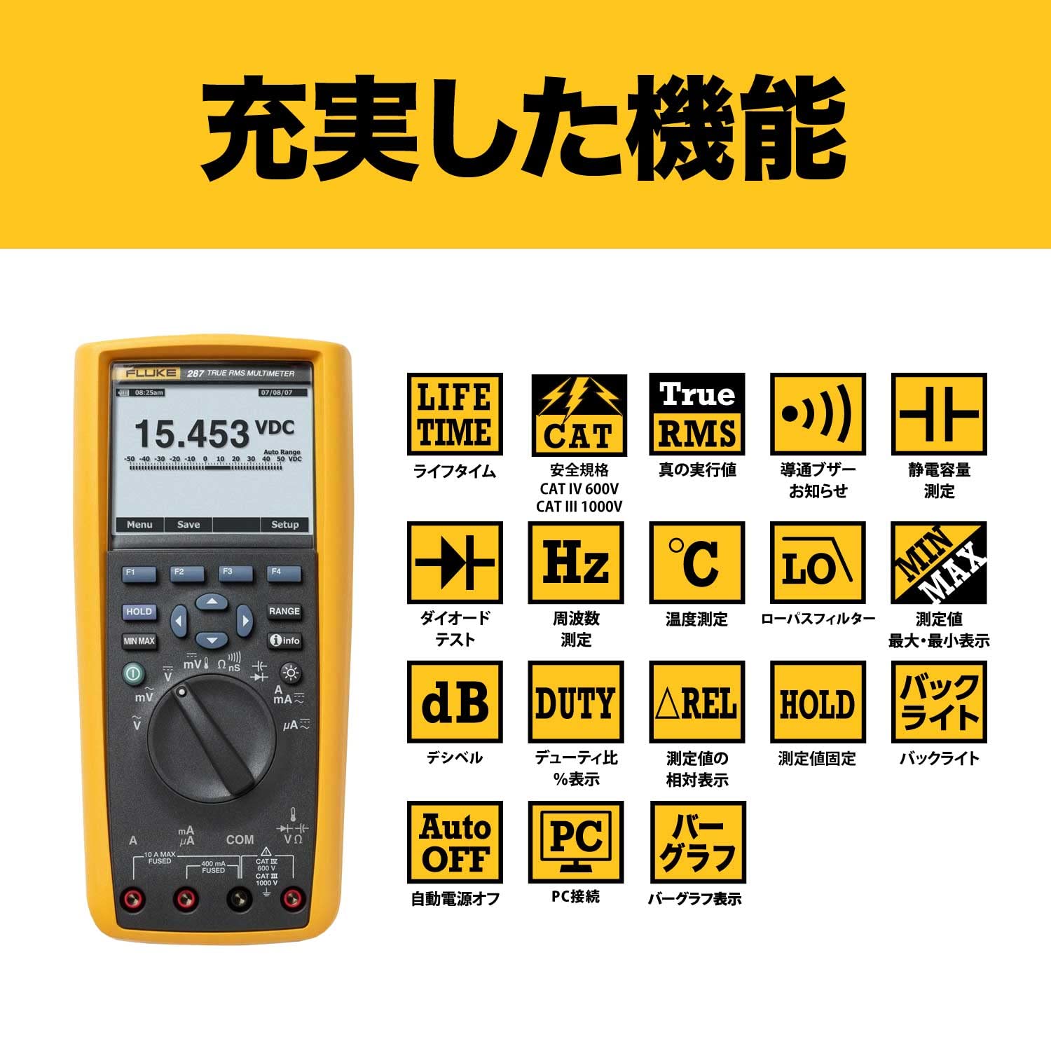 Amazon | FLUKE (フルーク) デジタルマルチメーター【国内正規品】 287 