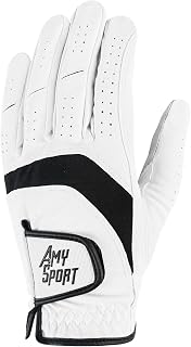 Amy Sport Golf Gloves Men Right Handed Golfer Left Hand Leather 1 Pack, Mens Golf Glove Breathable Weathersof Grip Soft Comfortable, Fit Size Small Medium ML Large XL