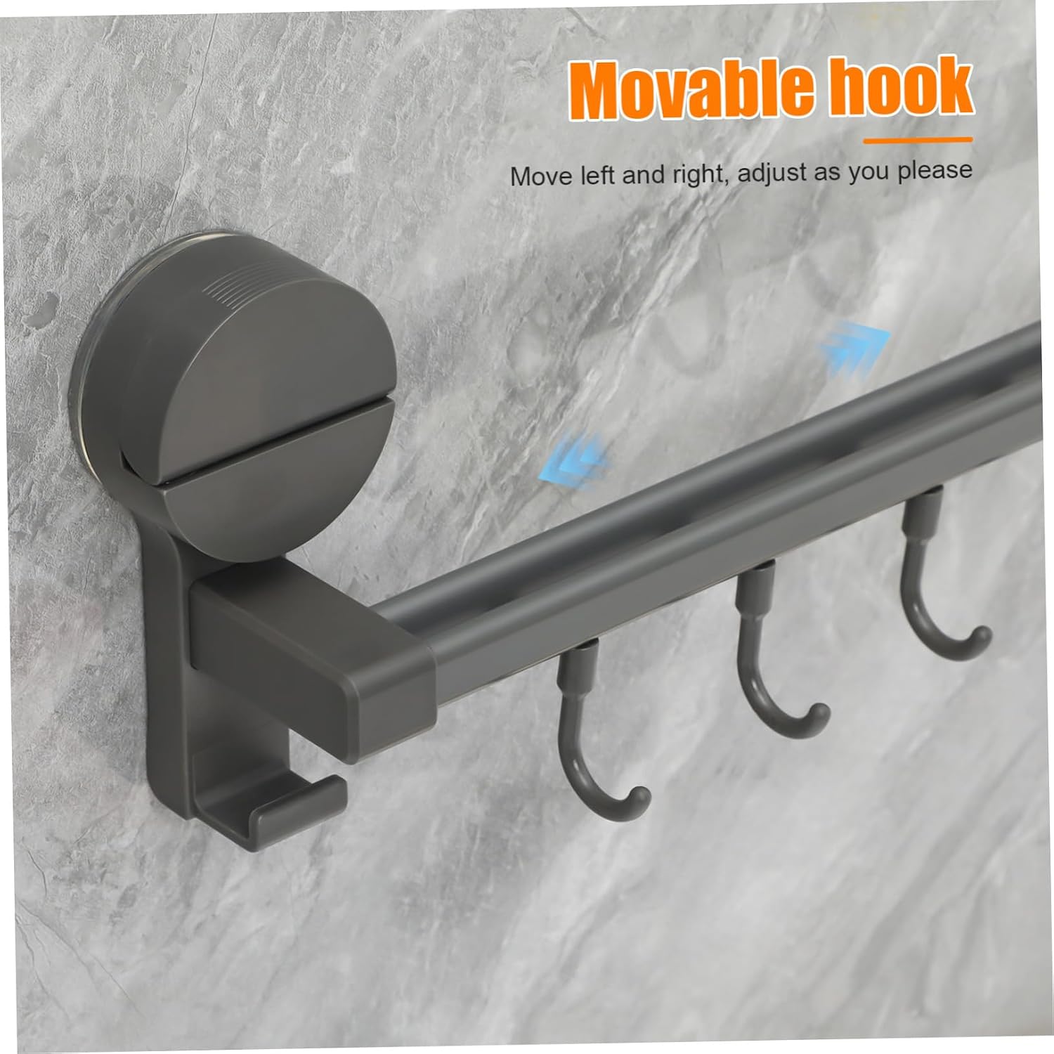 TEHAUX Kitchen Hooks Utensil Hanger Rack Suction Cup Mounted Holder with Hooks for Organizing Spoons Mugs and Tools Sturdy and Design for Space Optimization Kitchen and Bathroom