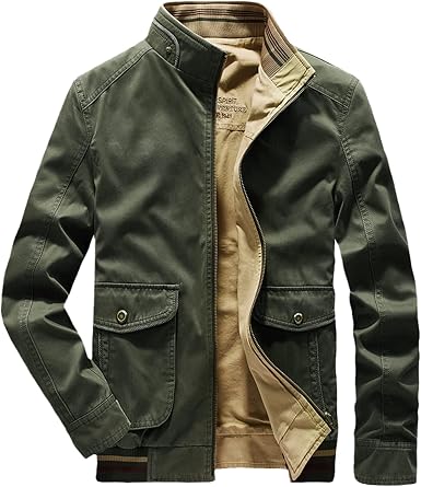 Amazon.com: Chaqueta militar para hombre, cortavientos de piloto, chaqueta  de bombardero para hombre, chaqueta de vuelo tipo cargo masculina : Ropa,  Zapatos y Joyería