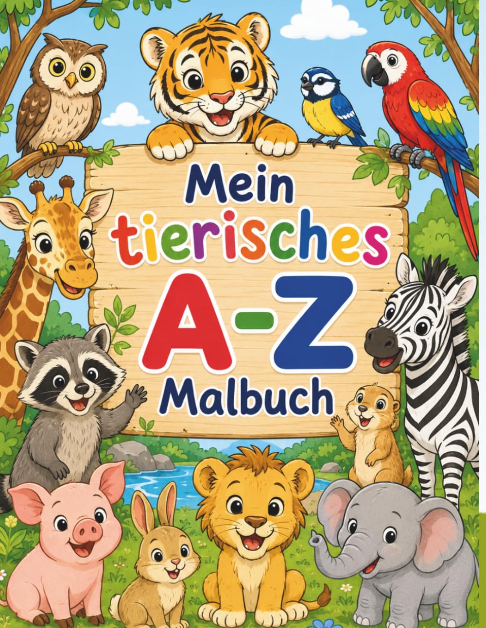 Das große Tieralphabet: 26 tierische Freunde zum Ausmalen