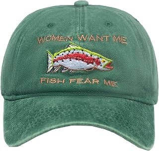 Green Dad Hat Men Women Embroidered Baseball Cap Low Profile Father's Day Snapback Hat Vintage Adjustable Washed Unisex