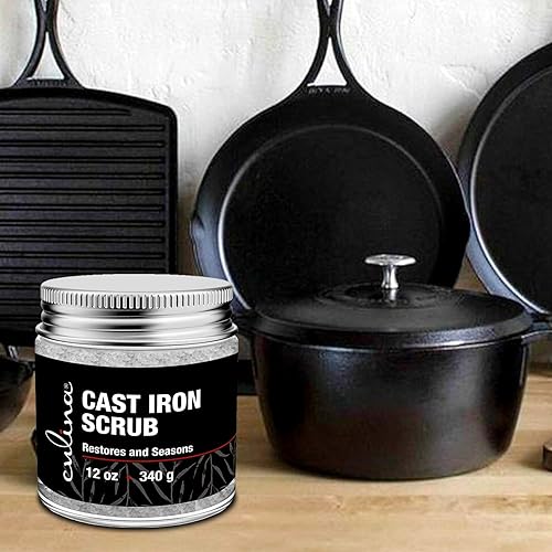 Miniatura 5 de Culina Exfoliante de limpieza y restauración de hierro fundido | Elimina el óxido sin rayar y cuidar antes de limpiar, lavar y condimentar | 100%