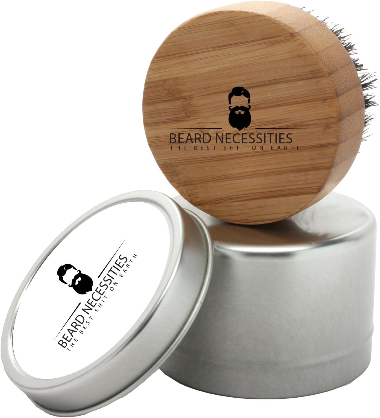 Beard Brush For Men By Beard Necessities - Made With Pure Boar Bristles and Bamboo. Add To Any Grooming Kit To Enhance Facial Hair. Get Your Best Beard Today!