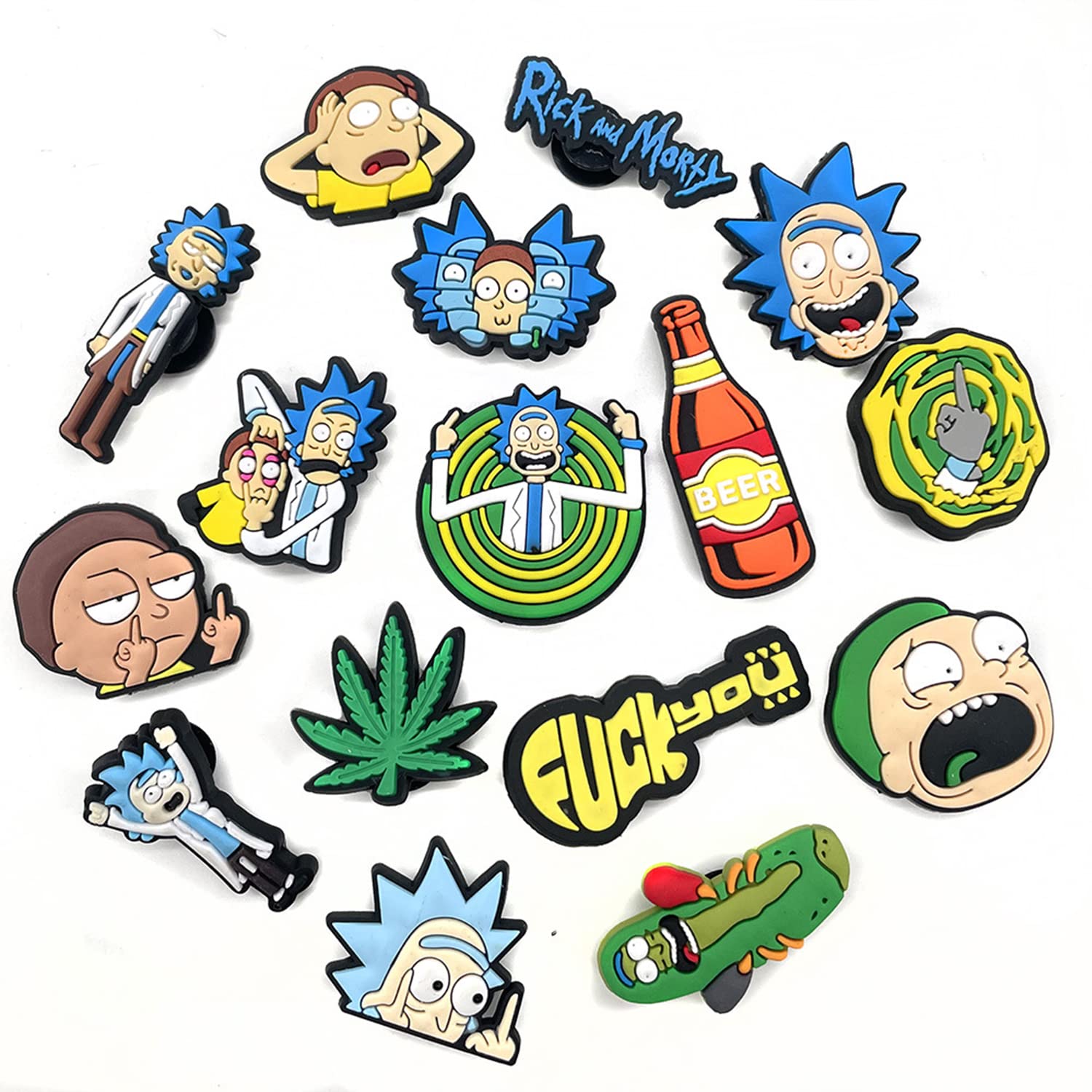 32 PCS Rick and Morty Croc Charms PVC 