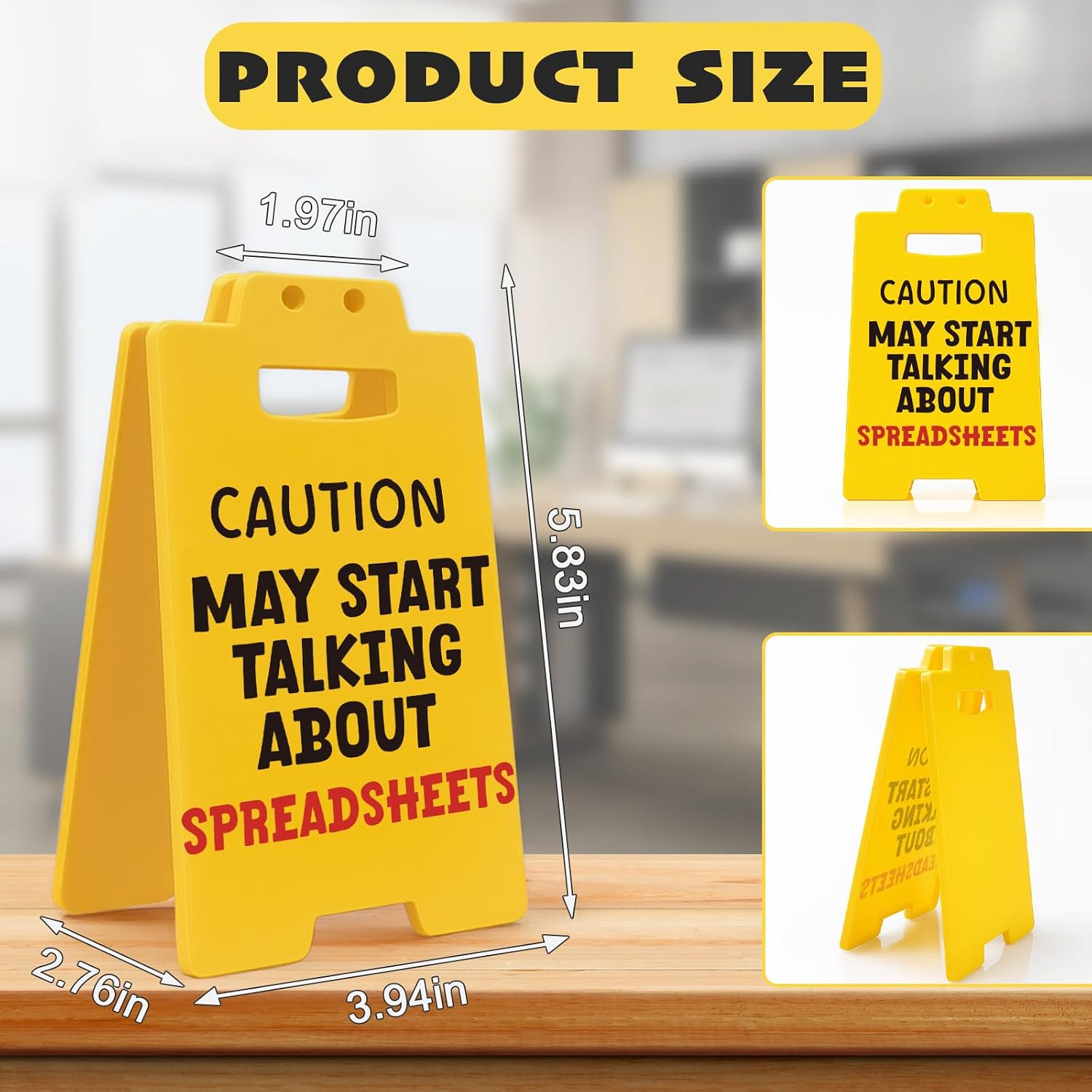 Funny Accountant Gift for Coworker, CPA - 'Spreadsheets' Warning sign, Humorous Office Decor for Data Analyst, Finance Professional, Birthday, Christmas Stocking Stuffer, New Job Desk Accessory image 2