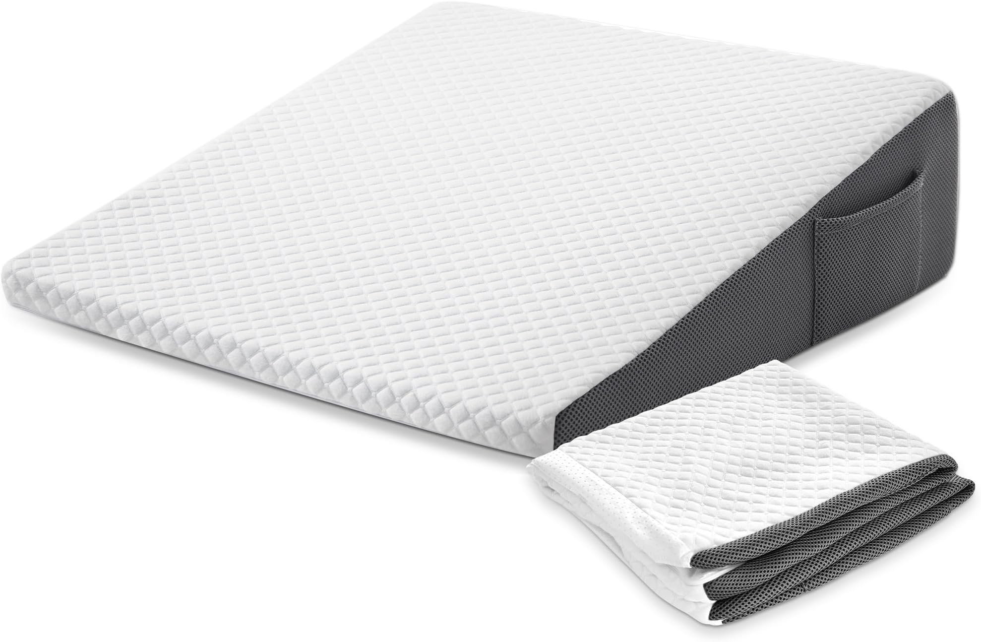 Wedae Pilow Cover Fitted 7.5" Bed Wedge Pilow Case 24" W x 24" x7.5" H, Soft Machine Washable, Only One CoverOEKO-TEX STANDARD 100